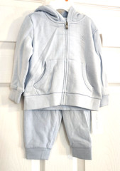 Polo Ralph Lauren Baby Logo Boys Light Blue Zip Hoodie/Pants 3 Pc Set 12M NWT