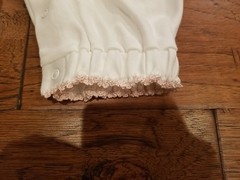 NEW Pixie Lily Boutique Couture White Pink Crochet Converter Gown Sz 6-9 Months