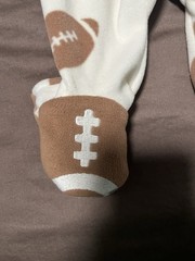 Carter’s Fleece zipper Footie Sleeper Football Theme Newborn