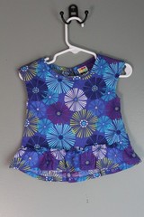 Healthtex Blue Purple Floral Sleeveless Top Baby Girls 12M