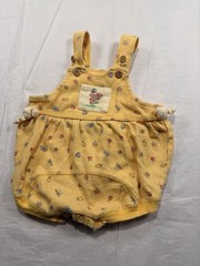 Lullaby Club Baby Girl Bubble Romper Yellow Floral Butterflies 3-6M Cotton