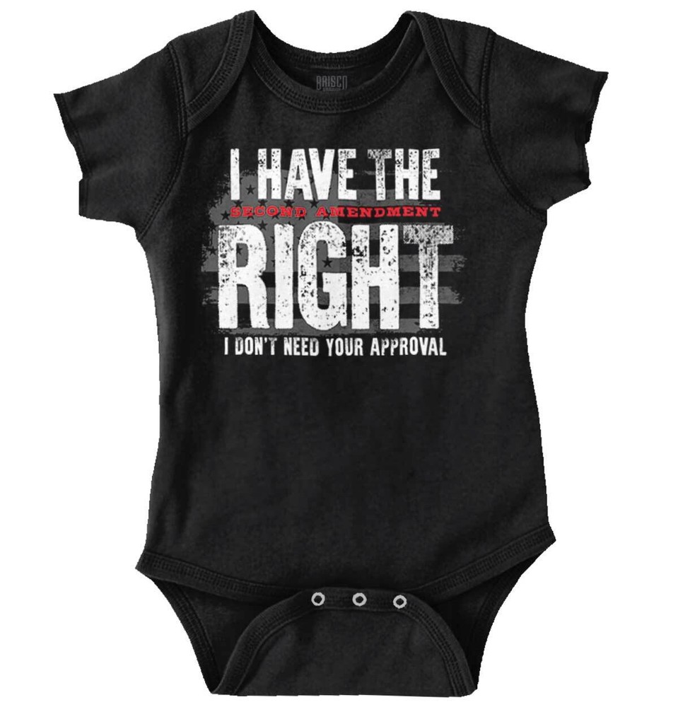 2nd Amendment Right Pro 2A Guns Bear Arms Newborn Baby Boy Girl Infant Romper