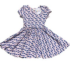 Dot Dot Smile Toddler Girl Size 2T Pink Geometric Cap Sleeve Twirl Dress NWT