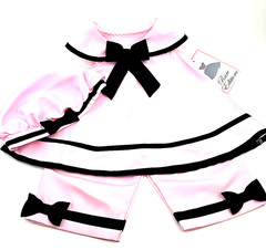 Rare Editions Baby Outfit Size 18m Girls 3pc Matching Set Hat Pants Top Pink
