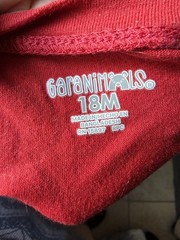 Garanimals Red Toddler T-shirt With Gold Glitter Pattern Size 18 Months
