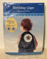 New Baby/Toddler Happy Birthday Cape Attachable Numbers 1, 2, 3 Years Old