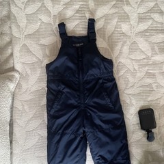 London Fog Navy Insulated Ski Bib Snow Pants 3T Adjustable Straps Pockets