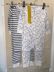 HANES Ultimate FLEXY One Piece Set White NEW Size 6-12m