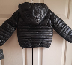 Nike Toddler Puffer Jacket Size 2T Black Full Zip Hooded Coat NWT