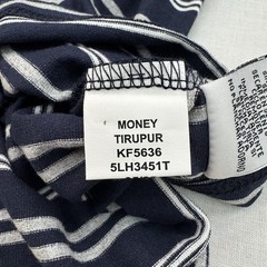 NEW Distortion Hooded Jersey Top Soft Cotton Stripe Navy Toddler Unisex 4T