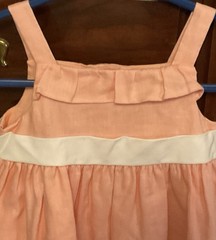 Janie And Jack Salmon Color Linen SunDress 6-12 Months