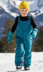 Patagonia Snow Bibs Ski Pants Kid Toddler Girl Boy Sz 4T Turquoise H2No Ski