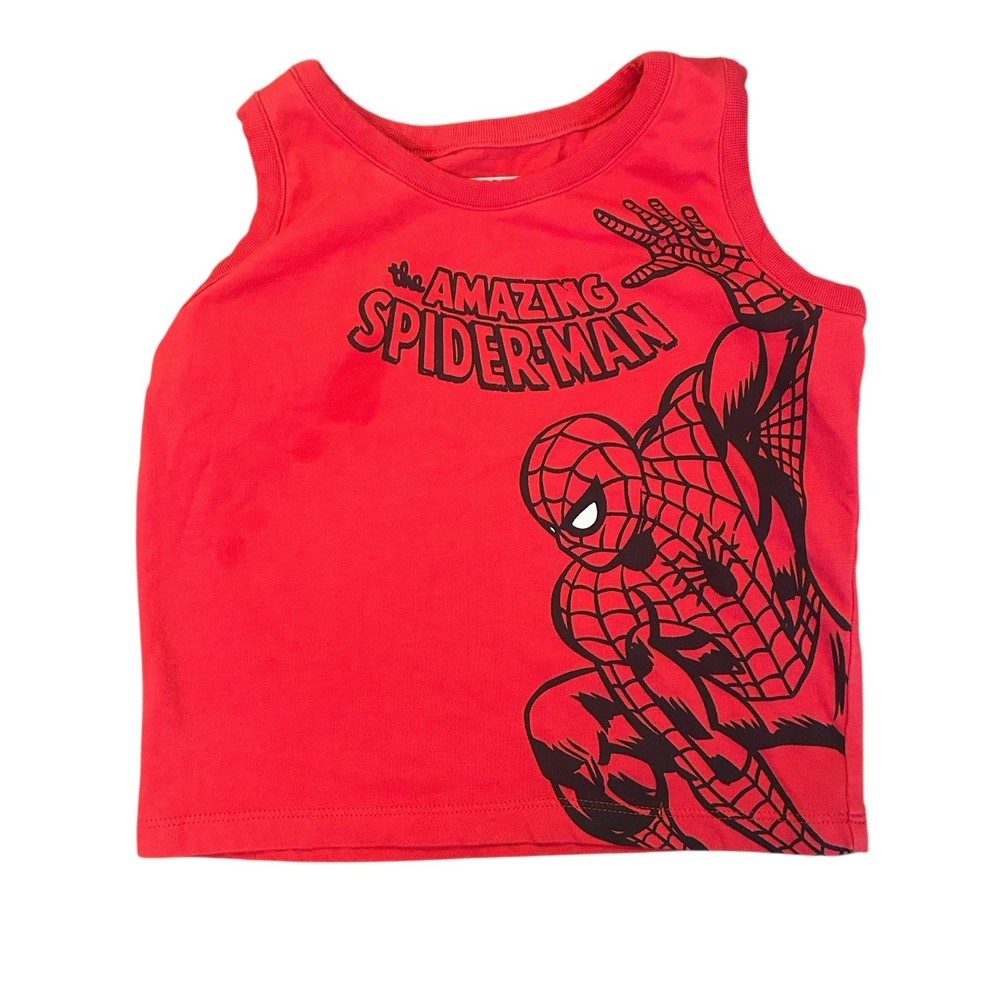 Marvel The Amazing Spider-Man Toddler Boys Red Sleeveless Tank Top Size 2T