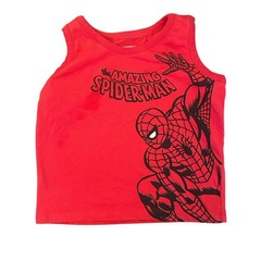 Marvel The Amazing Spider-Man Toddler Boys Red Sleeveless Tank Top Size 2T