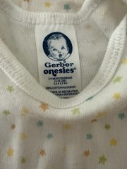 Gerber Onesies 3-Pack 3-9 Months 100% Cotton Short Sleeve Snap Crew Neck