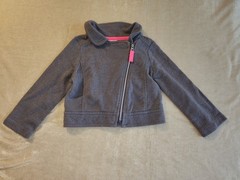 Circo Girls Gray Moto Jacket 12M Asymmetrical Zip Sweatshirt NWT Never Worn