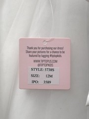 New Tip Top Baby Dress White Baptism Christening 5738 – 12 Months
