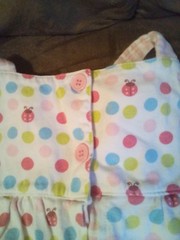Sweet Potatoes girls 24M polka dot & ladybug sundress attached romper snaps