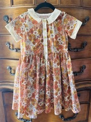 Cheeky Plum Retro Floral Button Front 4T-6Y Dress