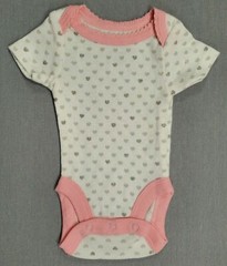 Baby Girl Clothes Nwot Koala Baby Preemie Silver Sparkle Hearts Bodysuit