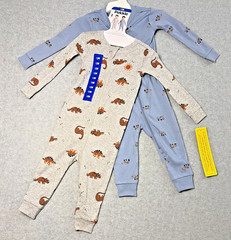 Pekkle 2-pack Sleepers – Dinosaurs & Construction Theme – 12M – NWT