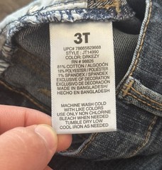 Jordache Baby Boot Girls Jeans 3T Bootcut Medium Wash Stretch Denim Embroidered