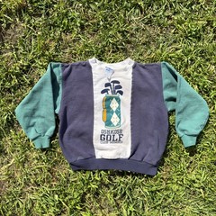 Vintage Oshkosh B’Gosh Sweatshirt 80s 90s Golf White Sweater 7yr old Kids