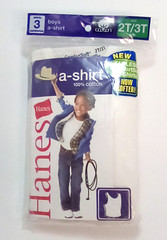 Pack of 3 Hanes Toddler Boys A-Shirts Size 2T/3T (28-33 LBS)