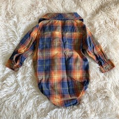 Just One You by Carter’s Baby 2pc Set 9M Plaid Bodysuit Blue Pants Flannel