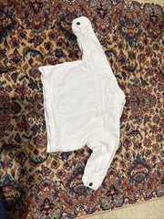 Monag Kids Girls 18 Months “Elliana” White Denim Jacket With Snaps