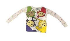 Vintage 1999 Teletubbies Shirt Toddler 3T Long Sleeve Ribbed Cotton Rare Ragdoll