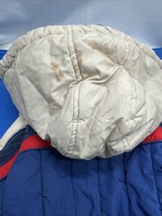 Vintage London Fog Puffer Jacket Kids Size 3M Retro Blue Red Off White Ski
