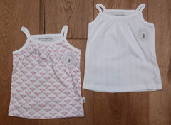 Burt’s Bees Baby Girl 2 Piece Tank Top Set ~ Pink & White ~ 12 Months