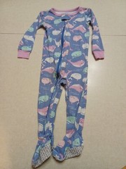 Carter’s Baby Footsie Pajama 18 Months Cotton Whale Ocean Print