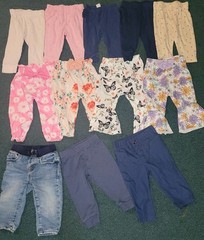 Baby Girls 6 To 9 Months Pants Lot Bundle Euc
