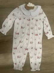 Angel Dear Baby Golf Cart White Long Sleeve Romper girls size 6-12 months NWT!