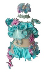 Jenniferwu Two-Pieces Girls Swimsuit Beauty Toddler Swimwear Pageant Bikini Set