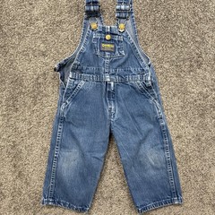 VTG 2t OshKosh B’gosh Blue Denim Jean Overalls Made In USA Vestbak 1990s