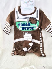 Starting Out “Touch Down” 4 Piece Set – Bodysuit, Pants, Bib and Socks with Tags