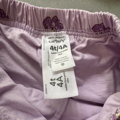 Carter’s girls 4T shirt and skort set linen and cotton blend purple floral