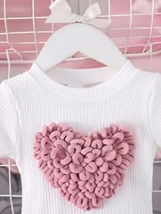 2PCS Top + Pink short | Girl Summer Dress | 2-3 Years Cute Princess Party Outfit