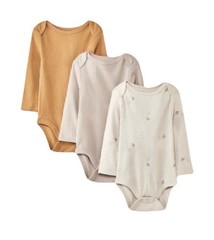 Cloud Island Baby Neutral 0-3 Months Long Sleeve Bodysuit 3pc Set NWT