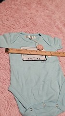 The Bailey’s Blossoms Boys BLUE Down Bodysuit Shirt 9-12 Months