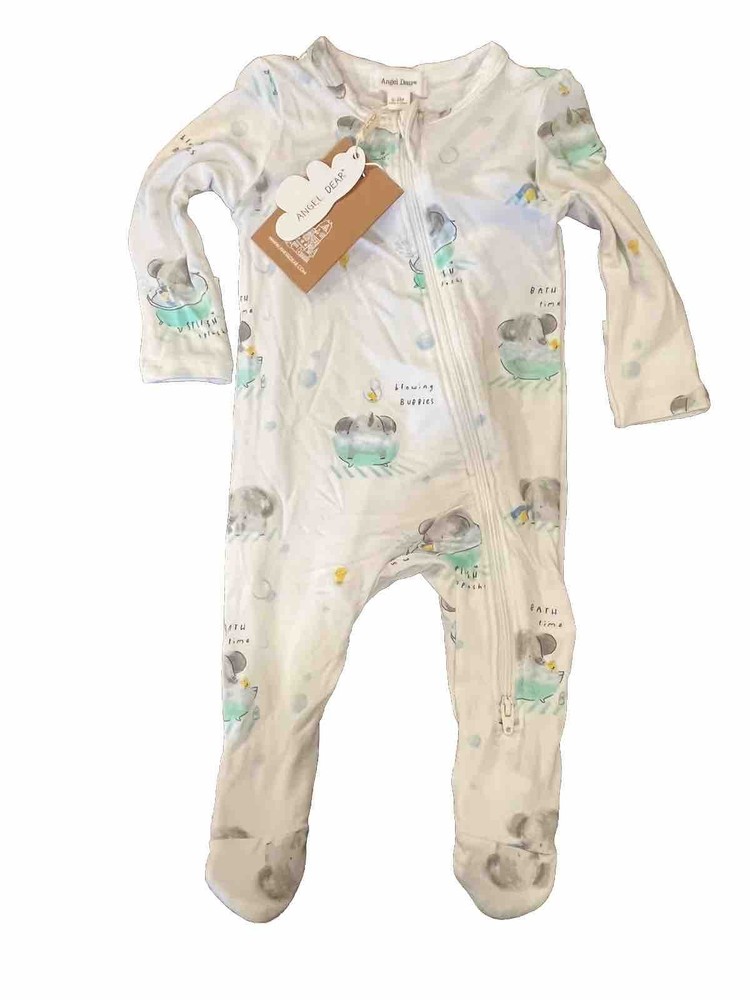 NWT Angel Dear Sz 0/3 Month Bath Time Footie