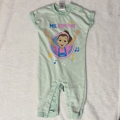 Ms. Rachel 12M Green Graphic Print Music Romper Knit Snap Crew MPN FL2563807RH