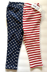 NWT Old Navy Girl’s Red, White & Blue Ruffle Leggings-July 4th-Size 18-24 Months