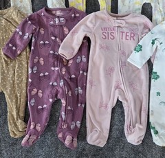 Baby Girl 0-3M Sleeper Lot Of 9 Floral Butterflies Easter Gap Carter’s