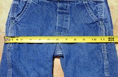 Vtg Key Imperial Blue Denim Toddler Overalls Kids Size 21×11 USA? Youth Bib Pant