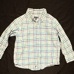 The Children’s Place Boys Plaid Button-Down Shirt Long Sleeve Collared 18-24M