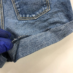 Vintage OshKosh B’Gosh Girl’s 3T Denim Short Overall Loop Strap
